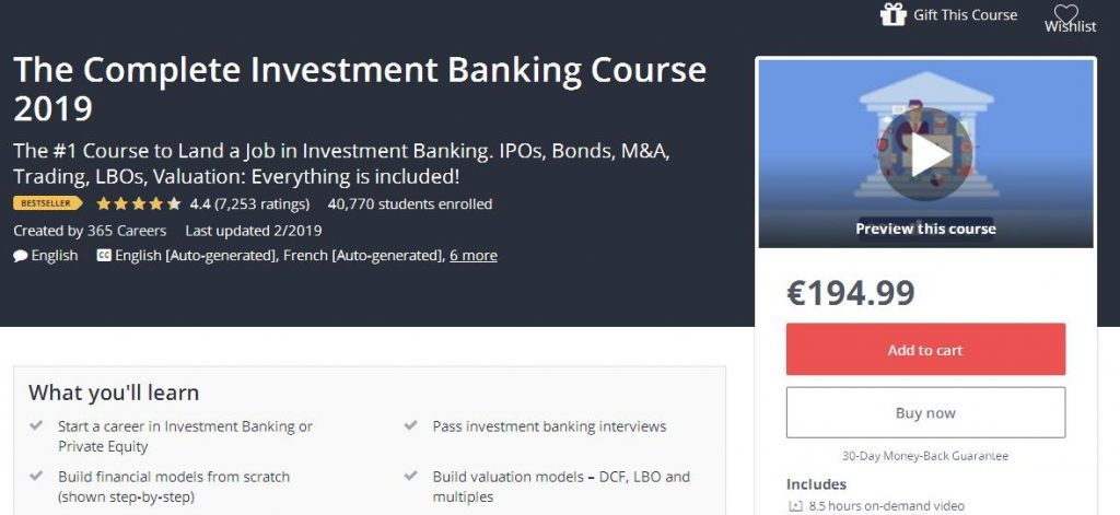 The Complete Investment Banking Course 2019