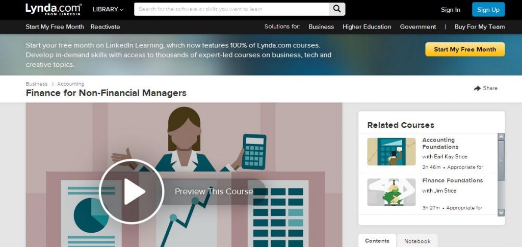 Lynda-Finance-for-Non-Financial-Managers